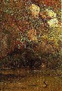 Albert Bierstadt Ferns_and_Rocks_on_an_Embankment Spain oil painting artist